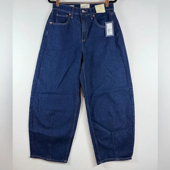 Women High-Rise Easy Barrel Ankle Jeans Universal Thread Rinse Dark Wash 2 & 6S - Picture 5 of 13